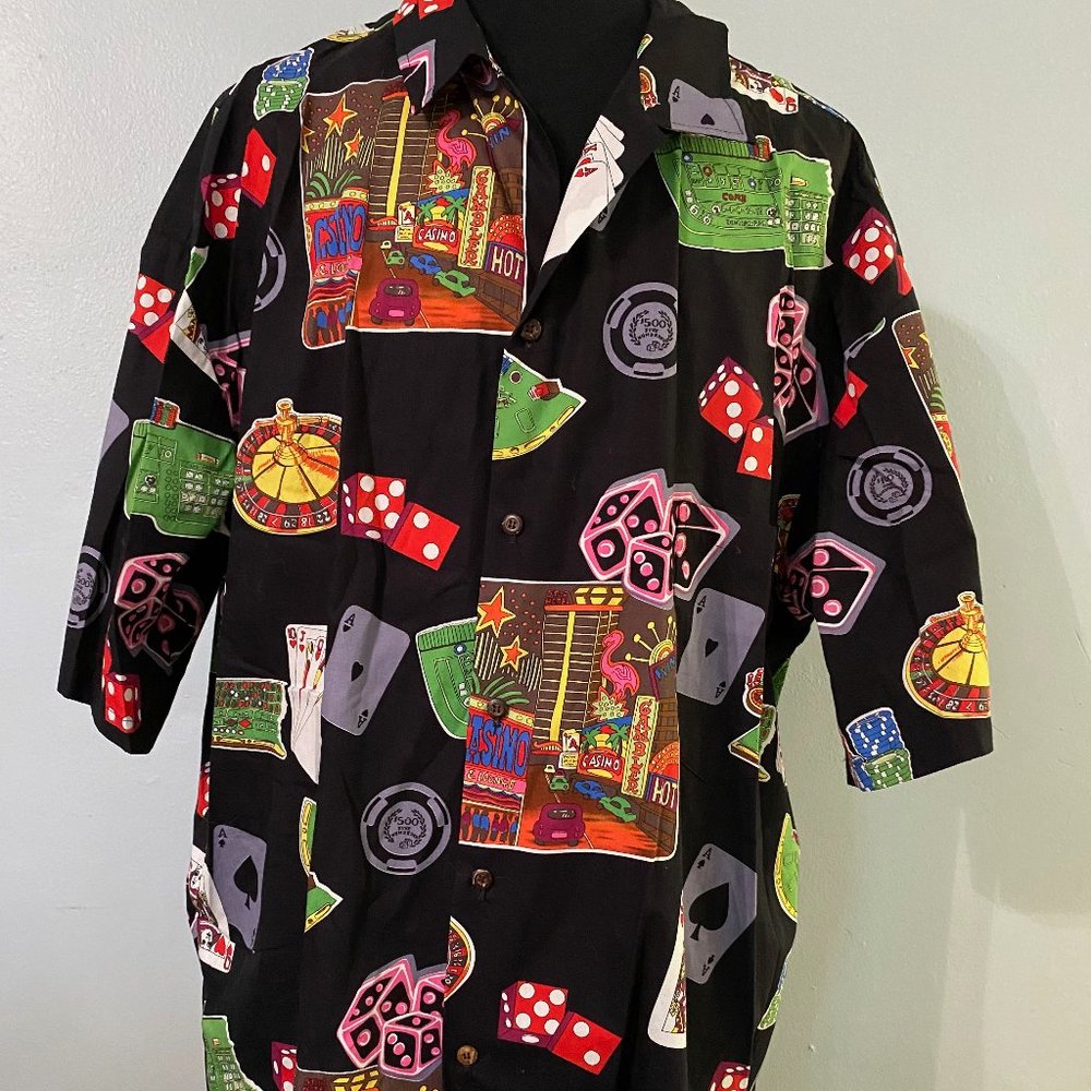Aloha Republic Gambling Poker Hawaiian Shirt 4XL